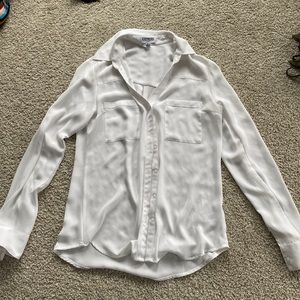 Express white work shirt button down